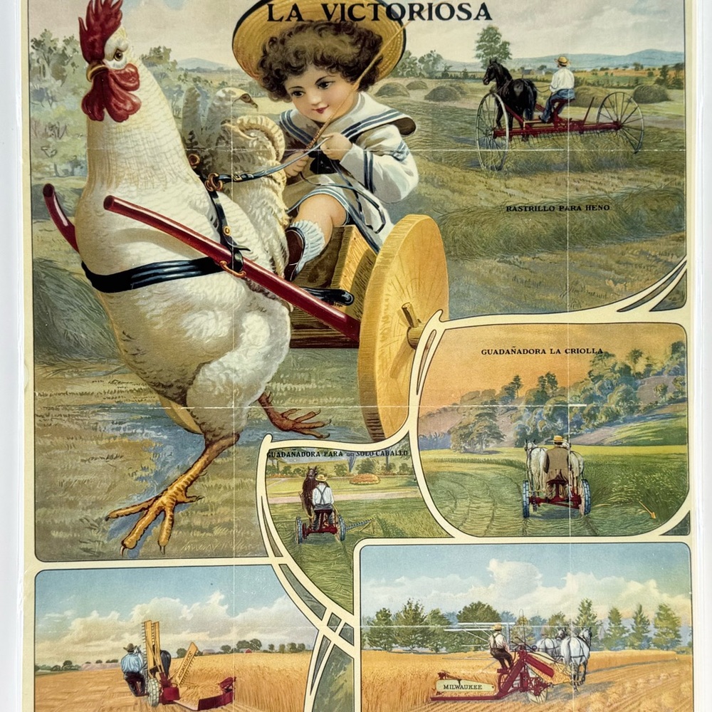 Milwaukee Harvesting Equipment Advertising Poster Historical Society Print 12x17
